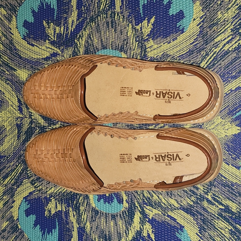 Visar & Leoba Mexican Mens huarache sandal camel Size 9 Mexican 11 US